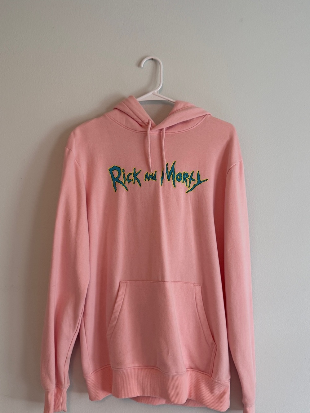 Cartoon Network Rick & Morty Pink Graphic Hoodie - Men's Sweatshirt